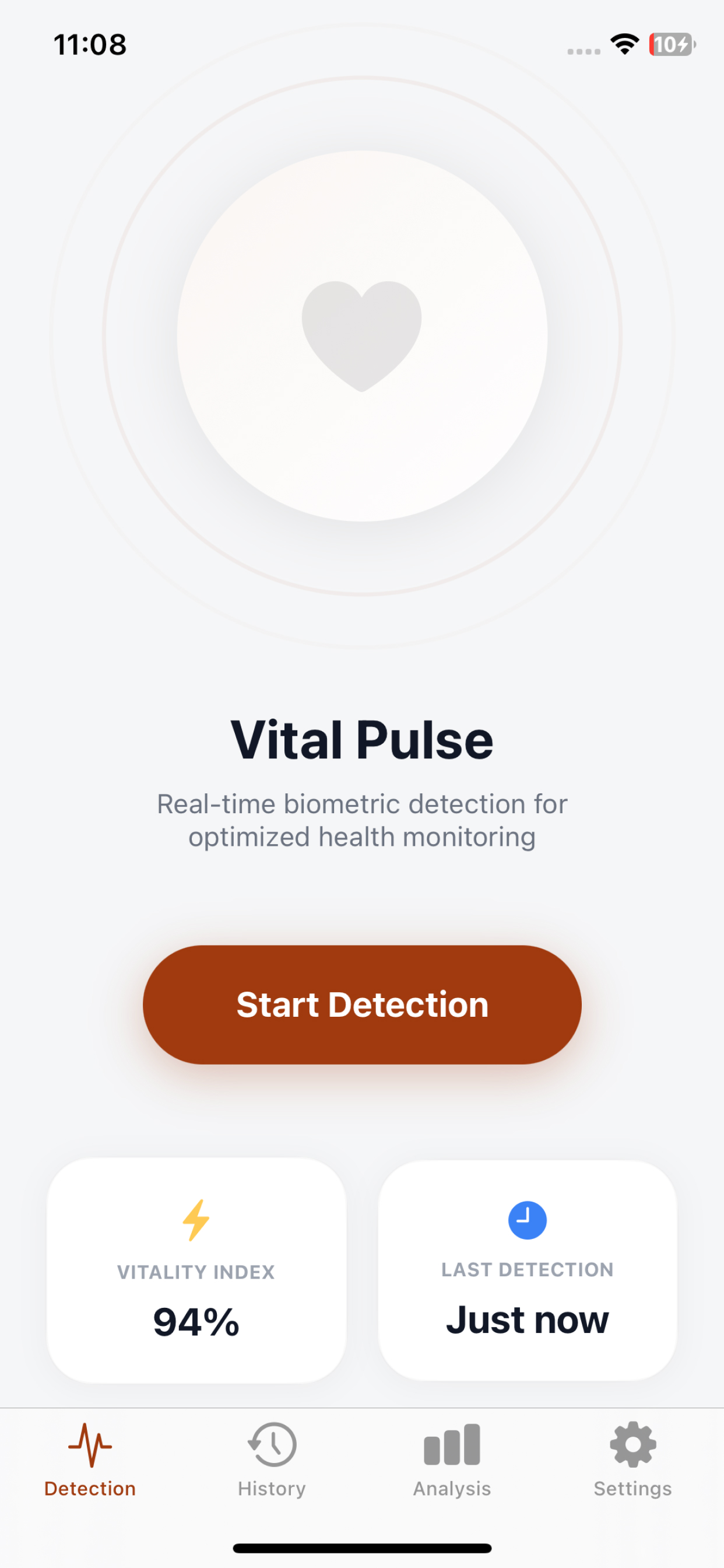 BP Track Detection Screen